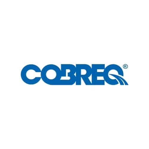 Cobreq logo blue over white